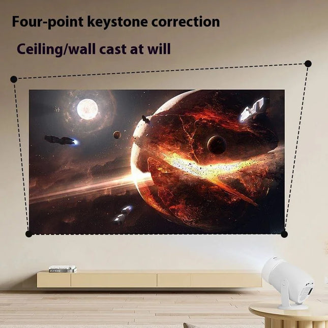 2026 Smart Projector 1080P Portable Android13 HY400 Pro Plus WiFi Game Mini 4K Video Projectors with LED LCD HY300 Silent Gimbal