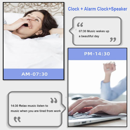New Mini Bluetooth Speaker Wireless Bluetooth Sound Box with LED Display Alarm Clock Hifi TF Card MP3 Music Play For PC Phone