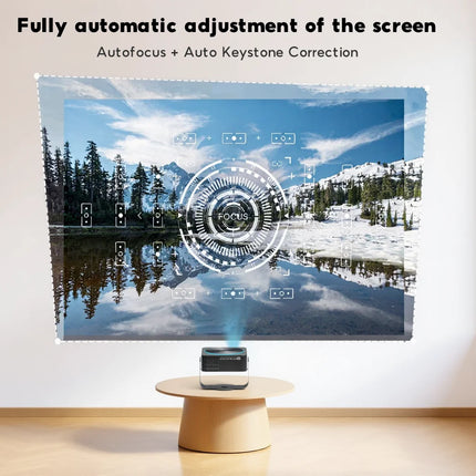 2026 Upgraded Version 1080P HD + Dual System, Wireless WiFi Portable Projector Daytime Direct Projection Ultra-HD Projector