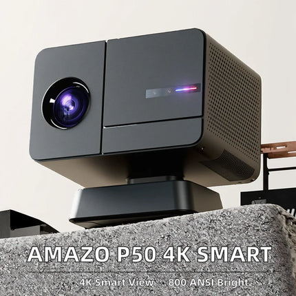 Smart Portable LCD Projector with Android 14 800 Lumens Built-in Speakers Theater Gaming LAN LED 120W 1-Year Warranty