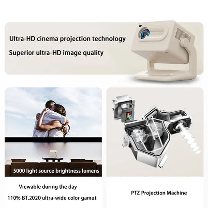 2024 New  R2-5 Home Ultra HD Projector, Bedroom Wall Projection, Mobile Phone Projection, Living Room Smart Home Cinema