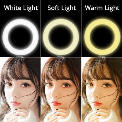 LED Ring Light With Clip On Laptop Computer Fill Lamp For Video Conference Lighting Kit Zoom Webcam Chat Live Streaming Youtube