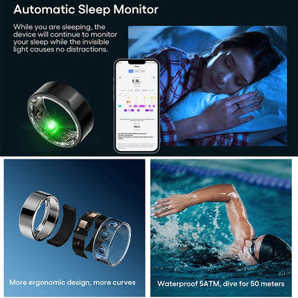 2301A Android  Wholesale Oem Blood Pressure Smart Ring Sleep Fitness tracker for Men Women Phone with Health Monitor