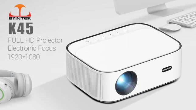 For K45 1080P LED Home Cinema Projector Full HD 750 Ansi Lumens 5G WIFI Android 9.0 OS Built-In Speakers HIFI Stereo LCD
