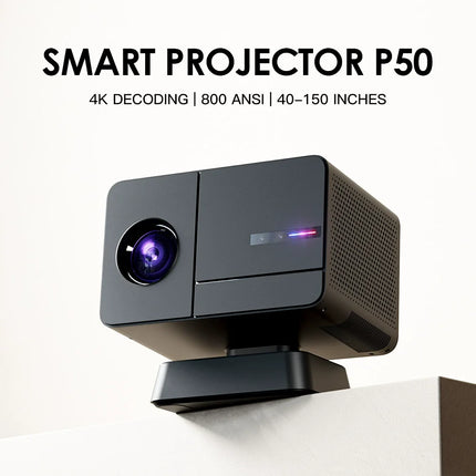 Smart Portable LCD Projector with Android 14 800 Lumens Built-in Speakers Theater Gaming LAN LED 120W 1-Year Warranty