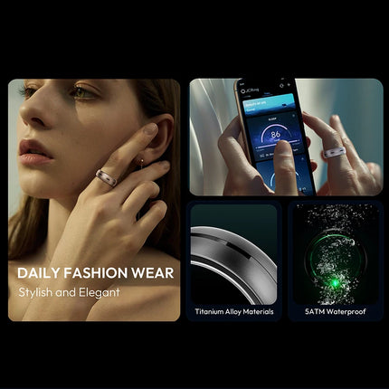 J-style Youhong X1A01 Wholesale Cheap Small Rose Gold Slim Smart Health Ring Counter Smartring Hardware the Silver Smart Ring