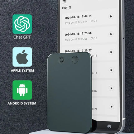 AI Megsafe Mini Audio Recorder Voice Recorder App Control for Phone Calls & Lectures Wav & Mp3 Audio Format Music Function