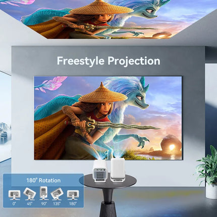 X3AQ Projector Android 11.0 HD 1080P Home Bedroom Wall Projection Portable Mobile Projector