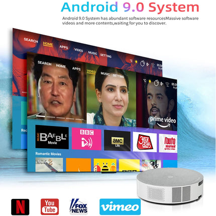 Home Cinema 4K 1080P Smart WIFI Video Projector LED LCD Wireless Full HD Android Mini Projector