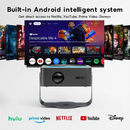 2026 Upgraded Version 1080P HD + Dual System, Wireless WiFi Portable Projector Daytime Direct Projection Ultra-HD Projector