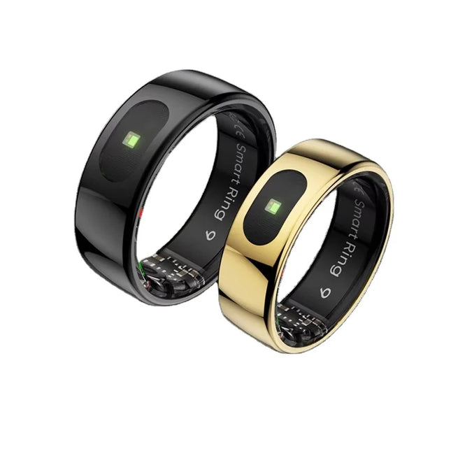 R08 Smart Ring with Charging Case 5ATM waterproof Heart Rate Blood Oxygen Sleep Health Monitor Sport Fitness Tracker