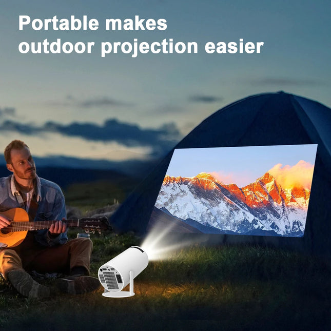 Yinzam HY300 Android 12 Portable Video Projector, LCD 1080P 4K Max Cinema Projector With 260 Ansi Lumens WiFi BT Video Beamer 3D