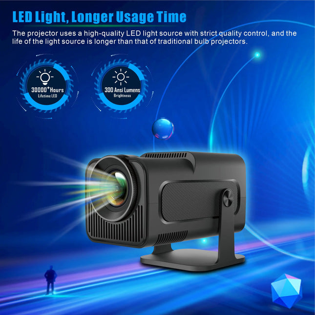 Wholesale HY320 Full Hd Home Theater Projector Mini Smart Android Projectors Portable Outdoor Travel 4K Projector HY320 Video