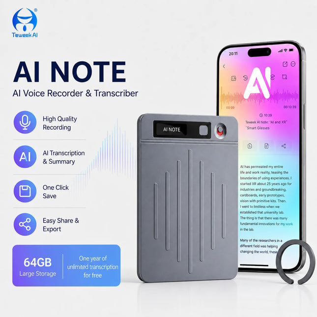 Ultra Thin AI Recording Pen ChatGPT Large Model Voice Transcription Meeting Summary WAV Audio Intelligent Device Mobile