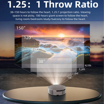 Home Cinema 4K 1080P Smart WIFI Video Projector LED LCD Wireless Full HD Android Mini Projector