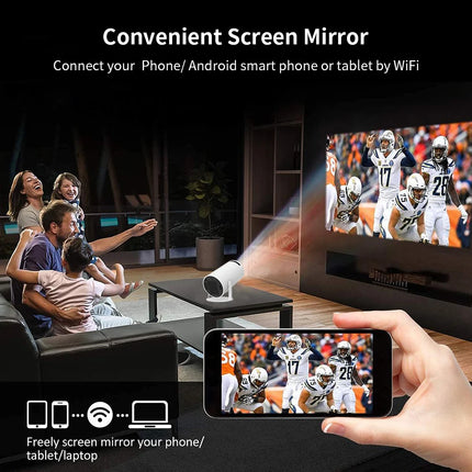 Yinzam HY300 Android 12 Portable Video Projector, LCD 1080P 4K Max Cinema Projector With 260 Ansi Lumens WiFi BT Video Beamer 3D