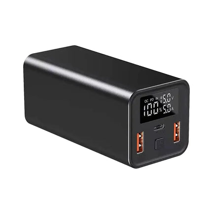 New Arrival 15000mAh 65W Fast Charging Li-Polymer Battery Power Bank ABS Material Universal Socket Type-C Micro USB Input Double
