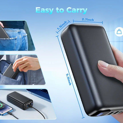 Super Fast Charging 50000mAh Outdoor Power Bank with LED Display Portable ABS Dual USB Output and Micro USB Input