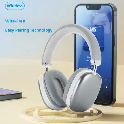 Over-ear stereo headphones shell headset cell phone cable tied orBluetooth wireless noise isolation stereo