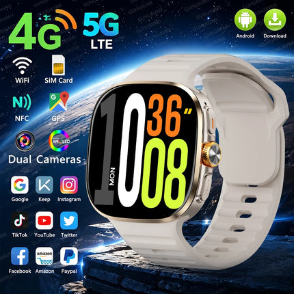 New Original 5G Call Smart Watch 4G wifi 32GB memory social app GPS map men AMOLED HD 2100mAh battery sports business smartwatch