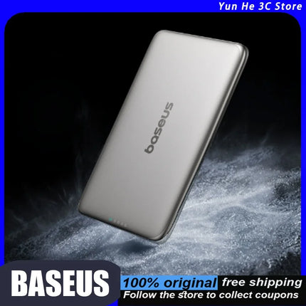 Baseus Magnetic Wireless Power Bank Ultra-Slim and Portable 5000mAh/10000mAh Airplane-Approved Compatible with iPhone and Xiaomi