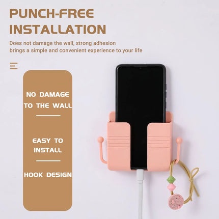 Mobile Phone Wall Holder Universal Cellphone Charge Hook Hanging Stand Bracket Hooks Charging Dock Mobile Phone Accessories