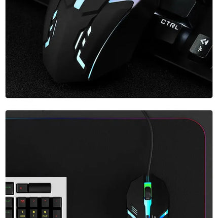 Gaming Mouse LED Ergonomic Design Gaming Mouse Luminous USB Wired 4-button USB Backlit Mouse For PC Desktop and Laptop Computers