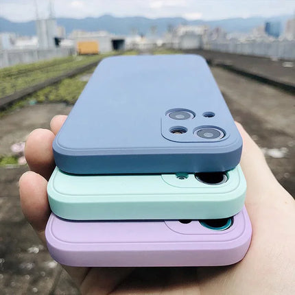Luxury Liquid Silicone Phone Case For Xiaomi Redmi Note 12 12S 7 8 8T 9 9S 9T 10 10S 10T Pro Max Soft Thin Candy Colors Cover