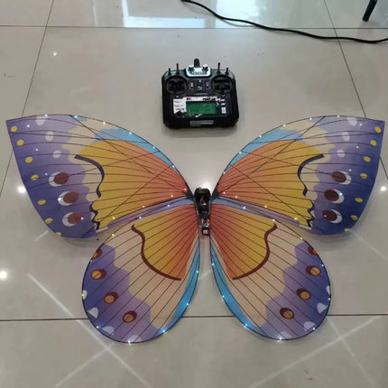 Flysky RC Butterfly Drone Bionic Flying Insect Toy with LED Light & Colorful Wings Remote Control Drone for Wedding Proposal