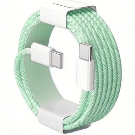Fast Charger Cable Compatible with iPhone 17/16/15 USB-C to Type C Charging Data Cable Nylon Braided 3.3/6.6/10 Feet Long