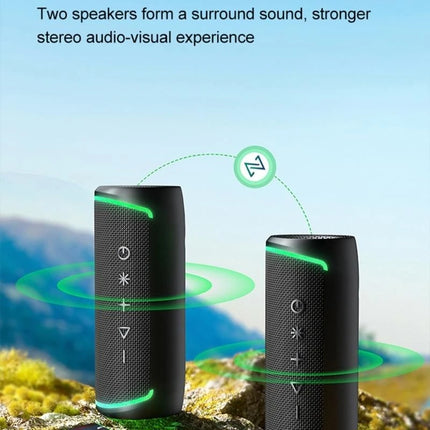 Bluetooth-compatible Speakers with RGBs Lighting Effects and IPX5 Waterproof Protections Speakers for Beach and Parks Use F19E
