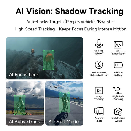 4DRC F15 8K Camera Drone with 3-Axis Gimbal, 240g Foldable Quadcopter, 30min Flight,GPS Smart Follow, Brushless Motor RC Dron