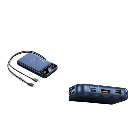 20000mAh 5V Power Bank for Magnetic Fast Charging Portable Wireless Mobile Power Supply with Cable