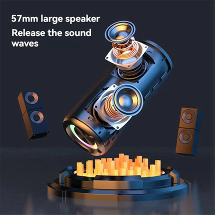 S51 Pro Bluetooth Speaker 40W Outdoor Speaker with Dazzling Colour Lights Waterproof Long Battery Life Subwoofer Sound