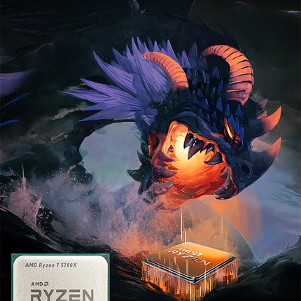 AMD Ryzen 7 5700X 8-Core 16-Thread CPU 4.6GHz AM4 Gaming Desktop PC No Integrated GPU