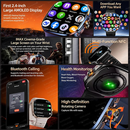 New Original 5G Call Smart Watch 4G wifi 32GB memory social app GPS map men AMOLED HD 2100mAh battery sports business smartwatch