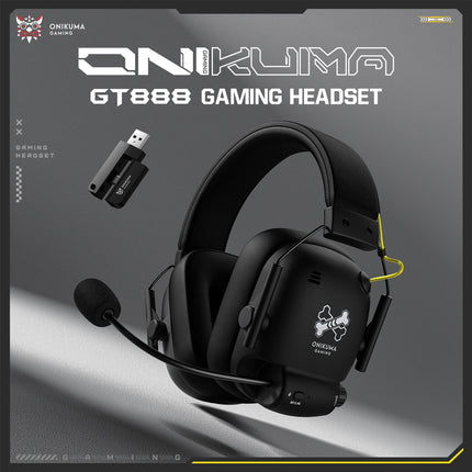 ONIKUMA GT888 Gamer Headphones Ultra-Low Latency Surround Sound Noise Cancelling Headset with Microphone for E-Sports