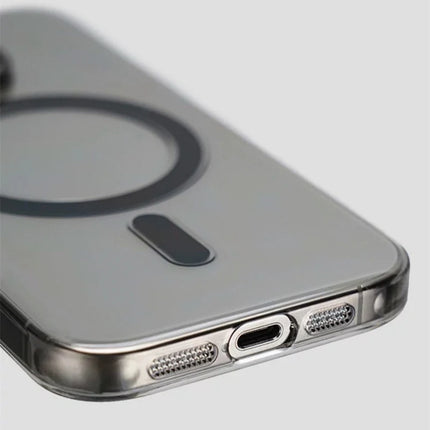 Ultrathin Transparent for MagSafe Phone Case for iPhone 16 17Pro Max 17 15 Pro Camera Button Clear Wireless Charging Cover