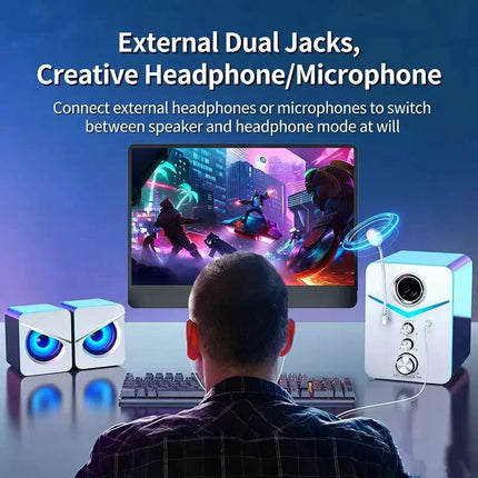 Bluetooth Speaker Home Theater Sound Bass System Mini Speakers Desktop Computer MP3 Player Audio for PC Phone Subwoofer Soundbar