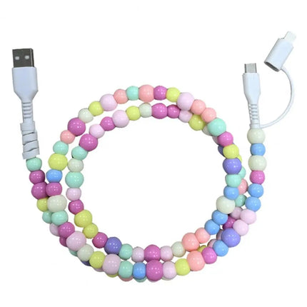 60W PD3.0 Charging Cable for IPhone Fast Data Sync Beads Phone Cable 480 Mbps USB 8-pin Charging Cable For All Phones