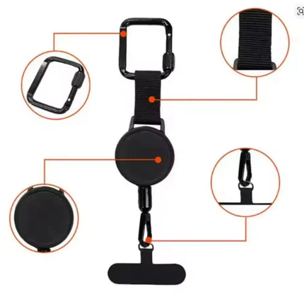 Retractable Anti-Theft Phone Holder Cellphone Lanyard Strap Smartphone Case Safety Tether with Belt Clip Cellphone Lanyard