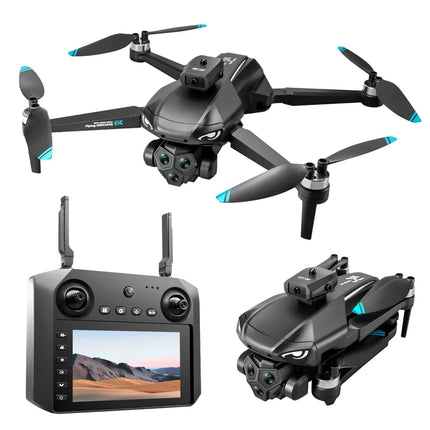 New M33 MAX Drone Professional 4K/6K HD ESC Dual Camera 5G Wifi GPS Brushless Optical Flow with Screen RC Quadcopter Toys Gifts