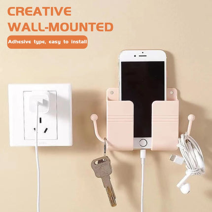 Mobile Phone Wall Holder Universal Cellphone Charge Hook Hanging Stand Bracket Hooks Charging Dock Mobile Phone Accessories