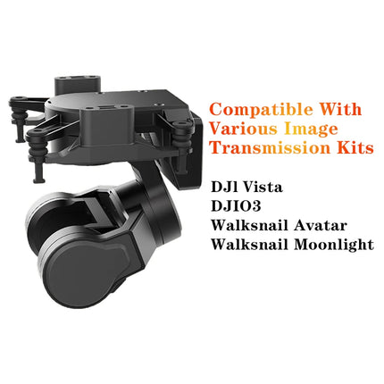 3-Axis FPV Camera Gimbal Anti-Shake Pan Tilt Mount DJI O3 CADDX Walksnail Mavlink SBus Compatible with RC Drone Head Tracking