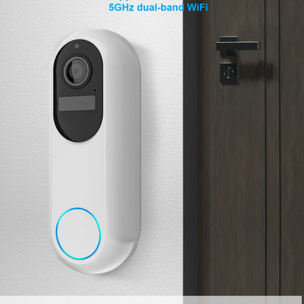 Tuya Smart Video Doorbell Waterproof Night Vision Home Security 1080P Camera Digital Visual Intercom 2.4GHz 5GHz WIFI Doorbell