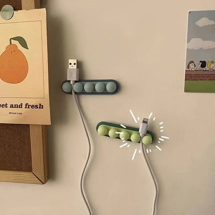 Silicone Cable Management Clip Table And Bedside Table Wire organizer Charging Cable Bracket Clip For Walls And Tabletops