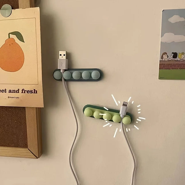 Silicone Cable Management Clip Table And Bedside Table Wire organizer Charging Cable Bracket Clip For Walls And Tabletops