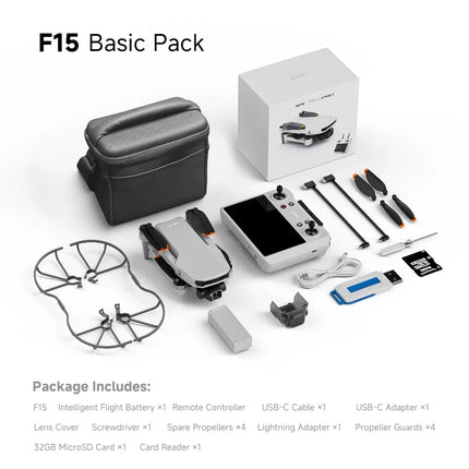 4DRC F15 8K Camera Drone with 3-Axis Gimbal, 240g Foldable Quadcopter, 30min Flight,GPS Smart Follow, Brushless Motor RC Dron
