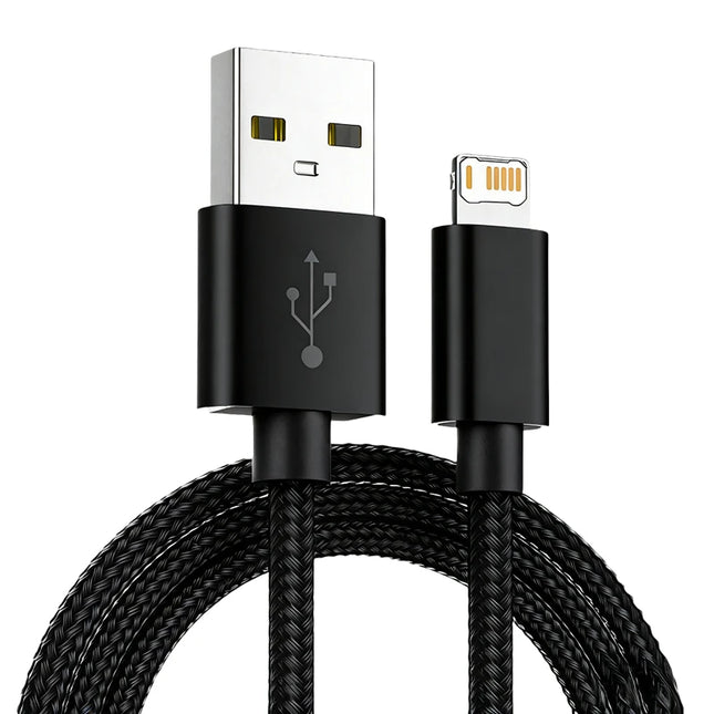 1m Nylon Braided USB Fast Charging Cable For iPhone X XR XS 11 12 13 14 Pro Max 6 6S 7 8 Plus SE 2020 Quick Charge Data Cables