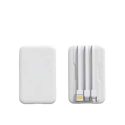 20000mAh 5V Power Bank for Wireless Charging Magnetic Suction Portable Fast Charging Power Bank with Built-in Cable
